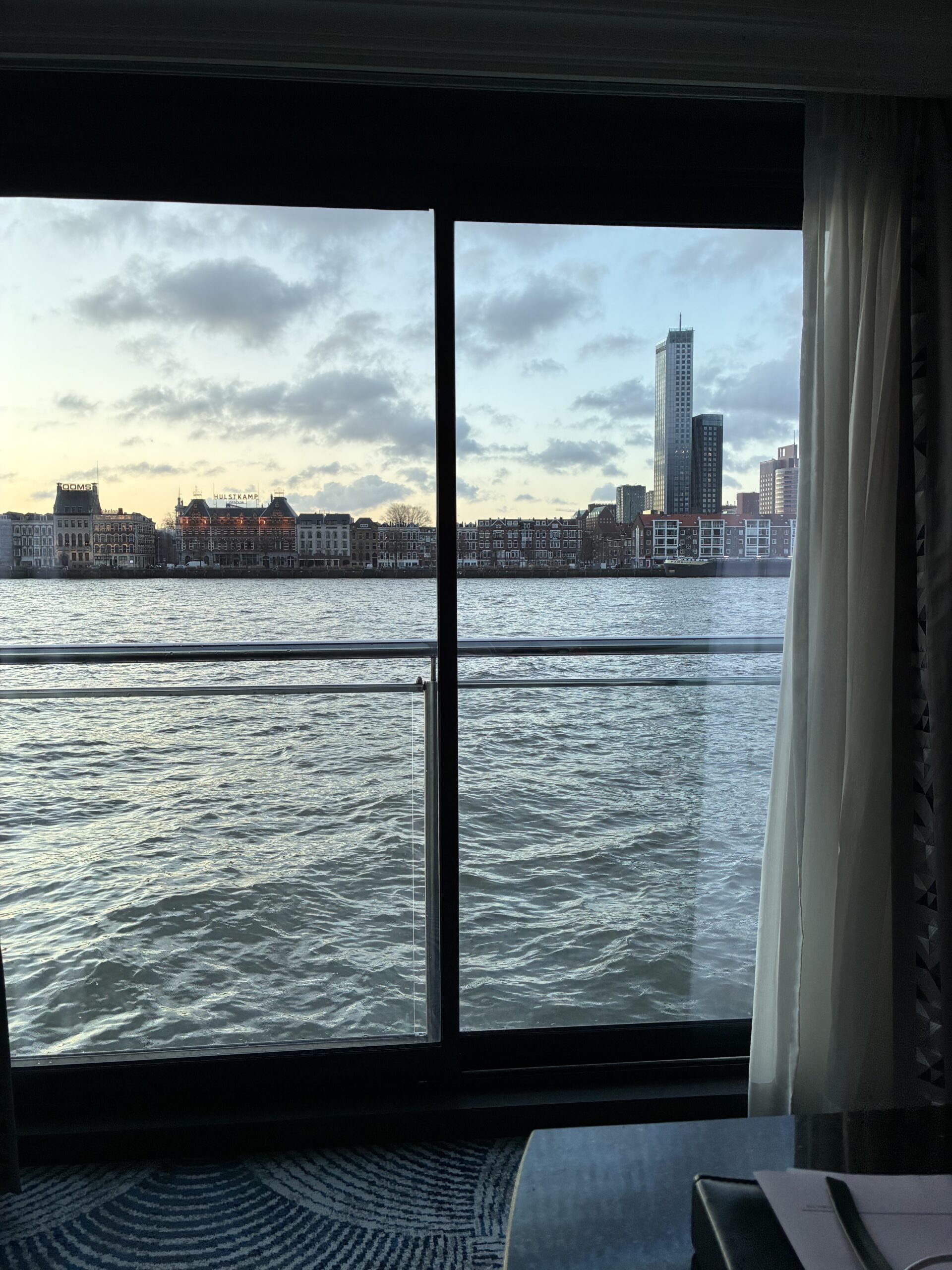 View from river cruise cabin on MS Grace.