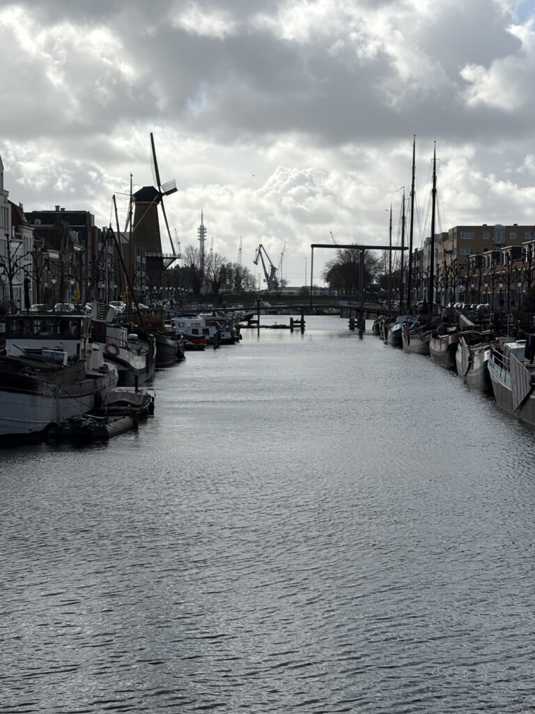 River cruise docked in the Netherlands.